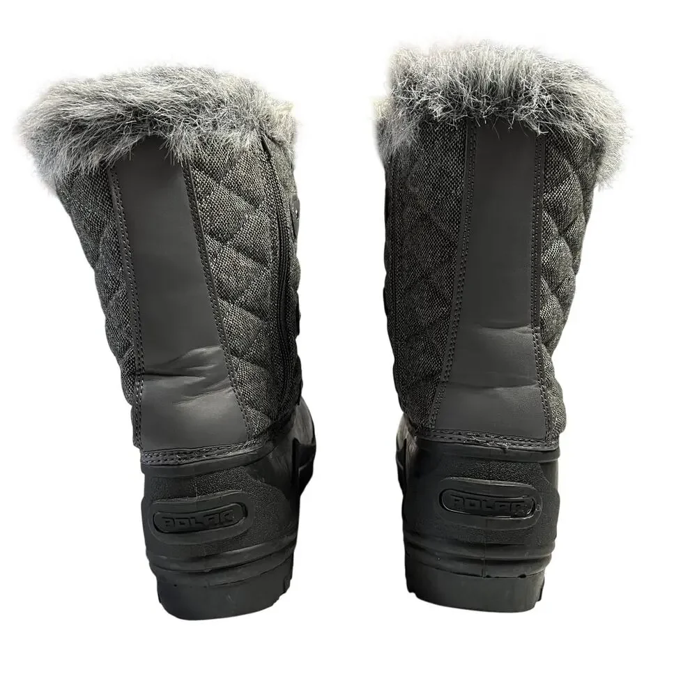 Polar Women's Snow Boots Size 10 Fur Lined Mid Calf Outdoors Waterproof Gorpcore
